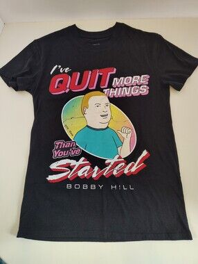 King of the Hill Bobby Hill Graphic T-Shirt Small S Black Five Below